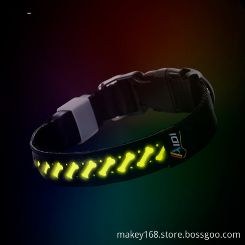Led Dog Pet Security Night Necklace Collar